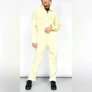 Wildfang The Essential Cotton Coverall | Short Sleeve, Yellow-Green, NWT